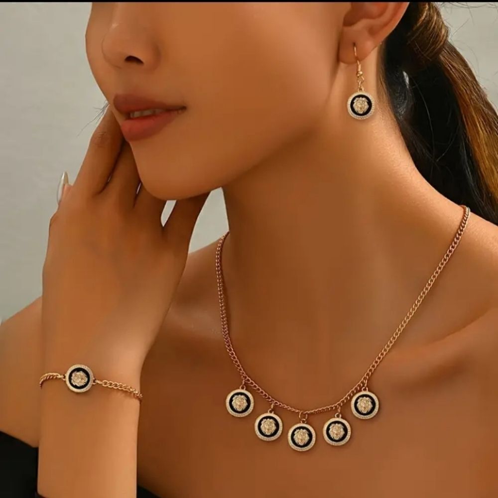 Designer InspiredāLion Necklace Bracelet & EarringsāSet